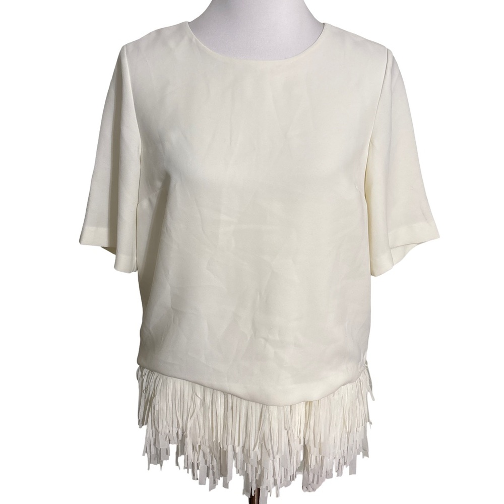 Banana Republic Cream Fringe Blouse